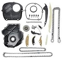 DLUKFOI Motor Steuerkettensatz mit Kettenspanner Steuergehäuse Steuerketten kompatibel mit Volkswagen Passat Golf Eos Reparatursatz 1.8T 2.0T