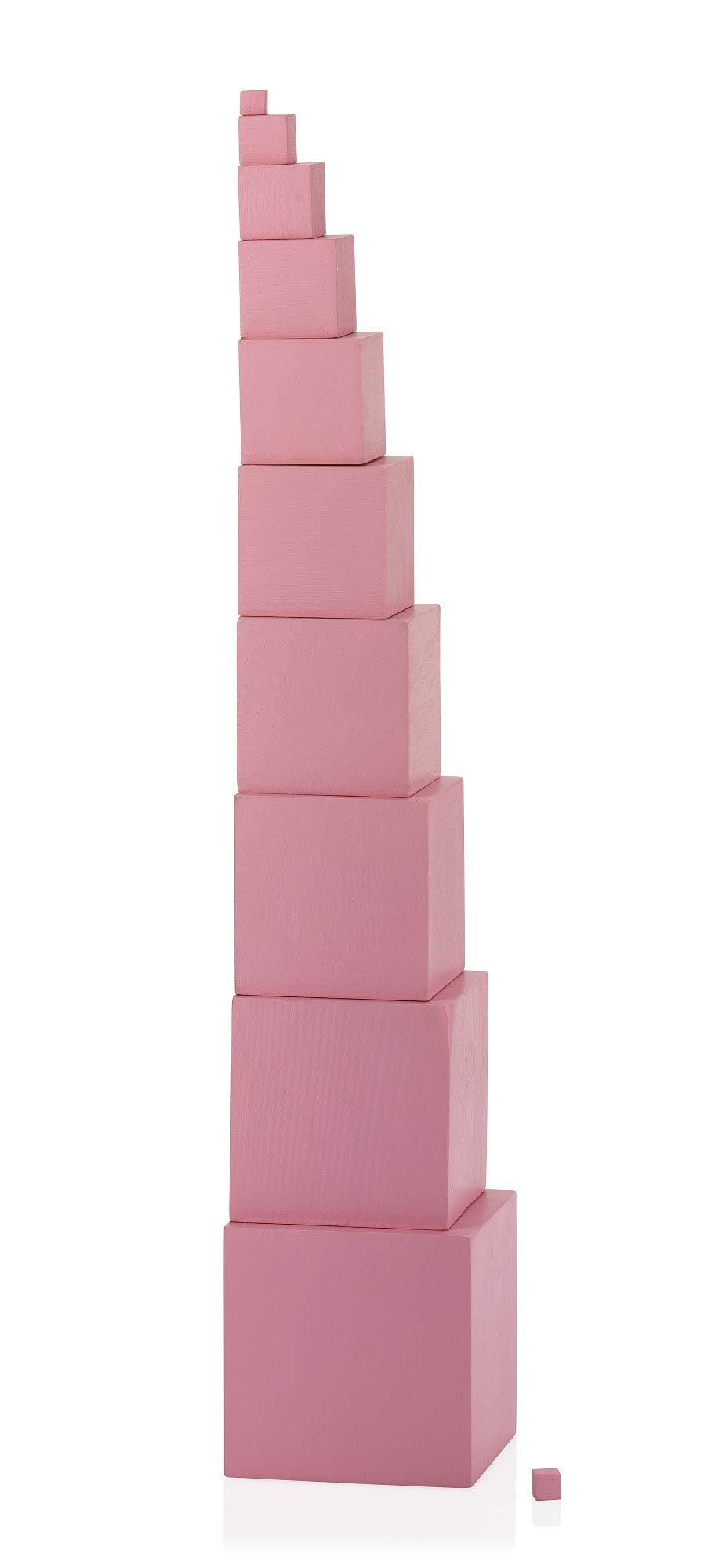 Montessori Rosa Turm und Braune Treppe Set aus Holz