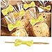 PLAFOPE Seal Your Treat Bags Style 20pcs Dot Bow Tie Ribbons for Baking Party Candy Yellow