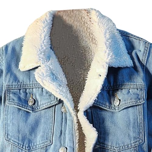 Chaqueta de mezclilla gruesa con forro Sherpa para hombre miniatura 2