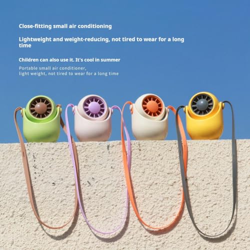 Image of STARQ Portable Neck Hanging Mini Fan with Adjustable Speeds, Foldable Design, Rechargeable Cooling Fan for Travel Office Home (Color As Per Availablity)
