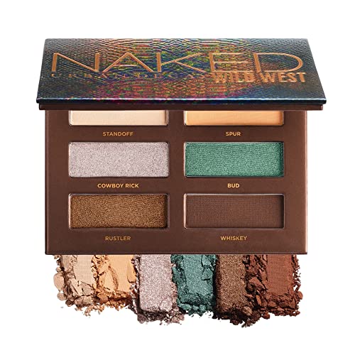 URBAN DECAY Naked Wild West Mini Eyeshadow Palette - 6 Neutral, Travel-Sized Shades - Richly Pigmented & Ultra Blendable Mattes and High-Shine Shimmers - Up to 12 Hour Wear - Perfect for Travel