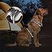 Amazon Basics Anti-Zieh-Hundegeschirr, verstellbar, weich gepolstert, mit reflektierenden Streifen, Schwarz, Größe Mittel