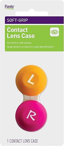 Miniatura 3 de Flents Funda para lentes de contacto, agarre suave para lentes duros o suaves, letras grandes para una fácil identificación, tamaño de viaje