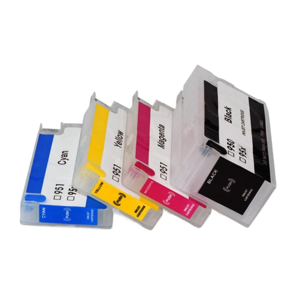 Nachfüllbare Tintenpatrone 950 951 950XL 951XL Kompatibel mit HP Officejet | Passt für Officejet CM751 8100 8600 8610 8620 8630 ; Inklusive ARC-Chips