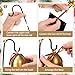 Amyhill 3 Pcs Christmas Decorative Bells Stands Table Decor Metal Vintage Inspired Bells Stands with Velvet Bow for Rustic Christmas Hanging for Xmas Table Window (Classic)