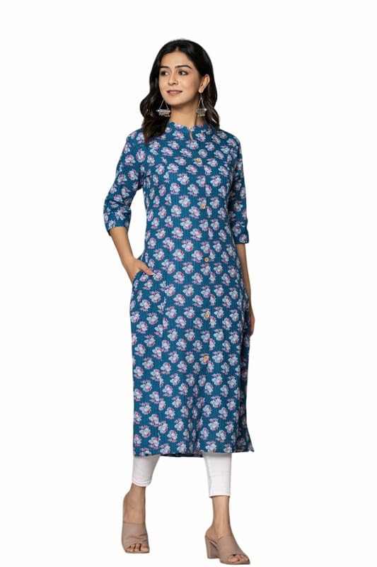 Elegant Cotton Katha Print A-Line Kurti for Women-picture-13