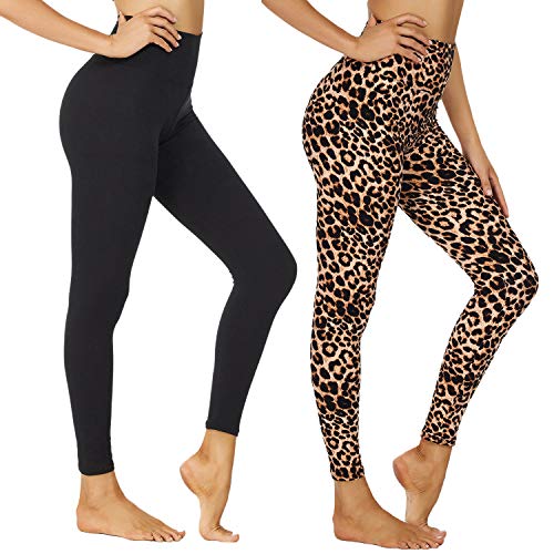 Leggings for Women - High Waisted Soft Stretch Yoga Pants for Workout, Running - Reg