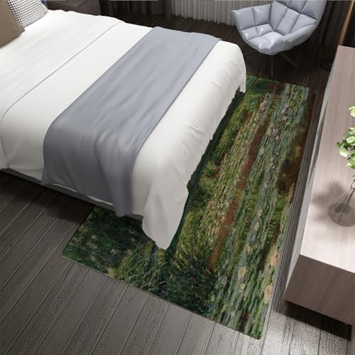 Tapis de salon vert rose lavable en machine 90x150cm grand antidérapant - 5