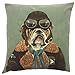 Ad4ssdu4 Housse de coussin en forme de bulldog anglais - Cadeau d'aviation