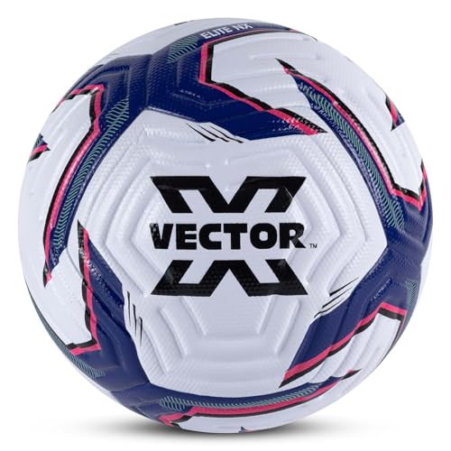 Image of Vector X Elite Thermo Bonded Official Match Soccer Ball- Waterproof PU Seamless Technology Soccer Ball with Needle Excellent Bounce Professional Match Play Football for Men Boys Size 5