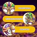 12 Pcs Carnival Mask Paper Bulk Set Carnival Parade Decorations Masquerade Party for Women Men Dress Costume Party - Image 3
