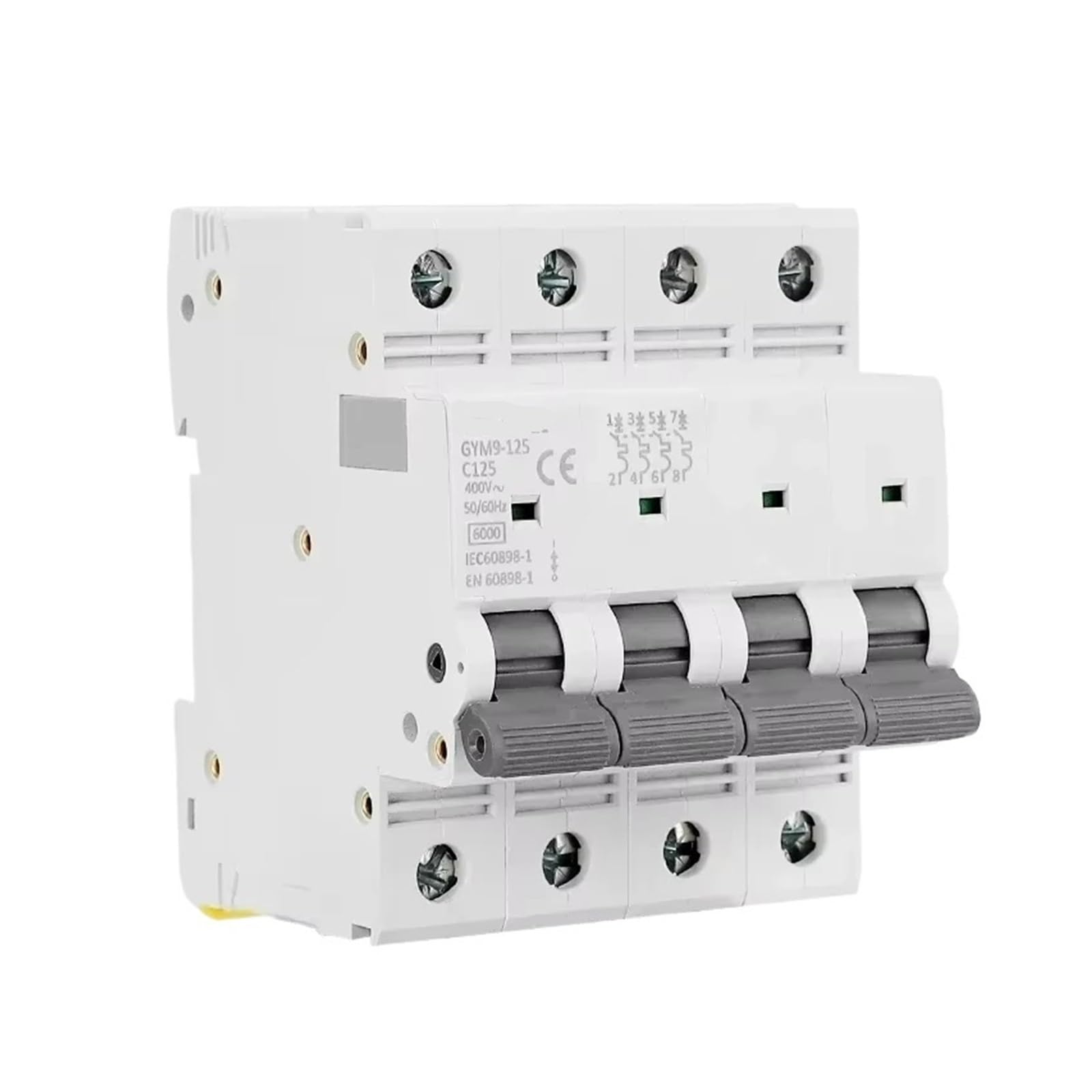 LEOTNNDQ GYM9-125 AC Circuit Breaker 80A 100A 125A 1P 2P 3P 4P AC 230V 400V 6KA(2P,C100A)