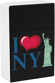 I Love New York City Plastic Cigarette Cases Portable Cigarette Box Cigar Boxes Pocket Cigarette Storage Containe