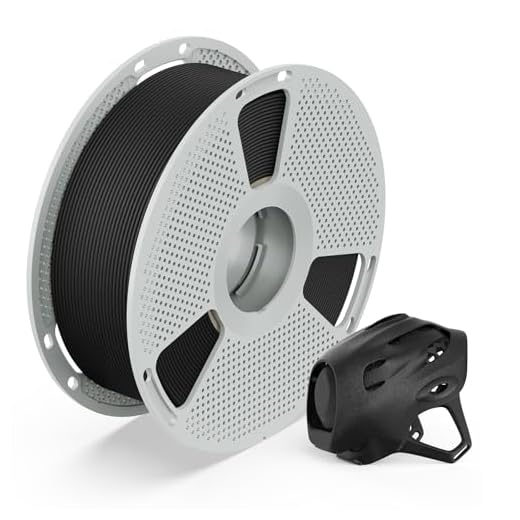 SUNLU PA12-CF Carbon Fiber Nylon Filament 1.75mm Black 1KG, Excellent Wear & Oil Resistance, Heat-Resistant Reusable Spool, 3D Printer Filament Dimensional Accuracy +/-0.02mm