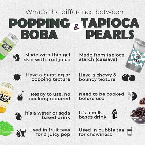 Image of Zawaa Boba Tea Assorted Popping Boba Pearls - Mango & Green Apple | 300g Each (Pack of 2) | Bursting Bubble Tea Pearls