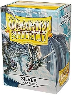 Dragon Shield Sleeves - SILVE - Standard Size Deck Protectors (100 ct) Arcane Tinmen
