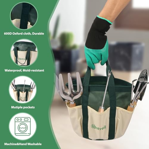 Set de herramientas de jardinería inoxidable con 7 piezas y bolsa miniatura 4