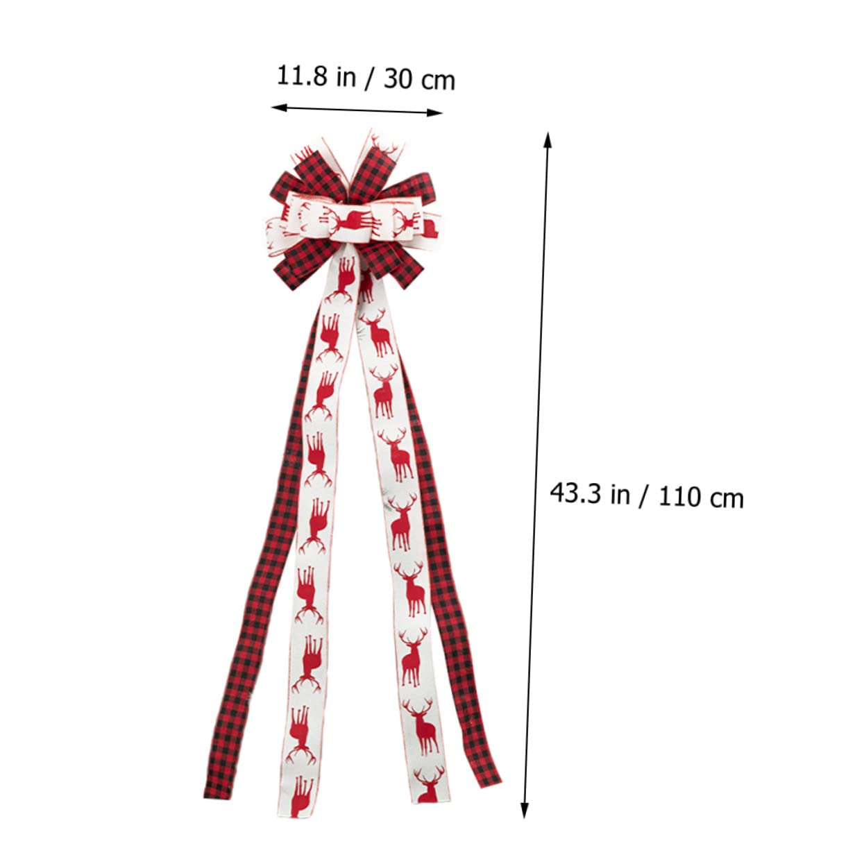 ABOOFAN 2piezas Lazo Gigante De Navidad para Decoración De Árbol Adorno De Bowknot Yute para Fiestas y Bodas Suministros De Festival Navideño