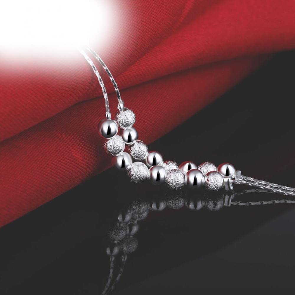 Regalo di compleanno per festa di ragazza donna europea Due strati di perline Cavigliera in argento sterling 925 Cavigliera all'ingrosso