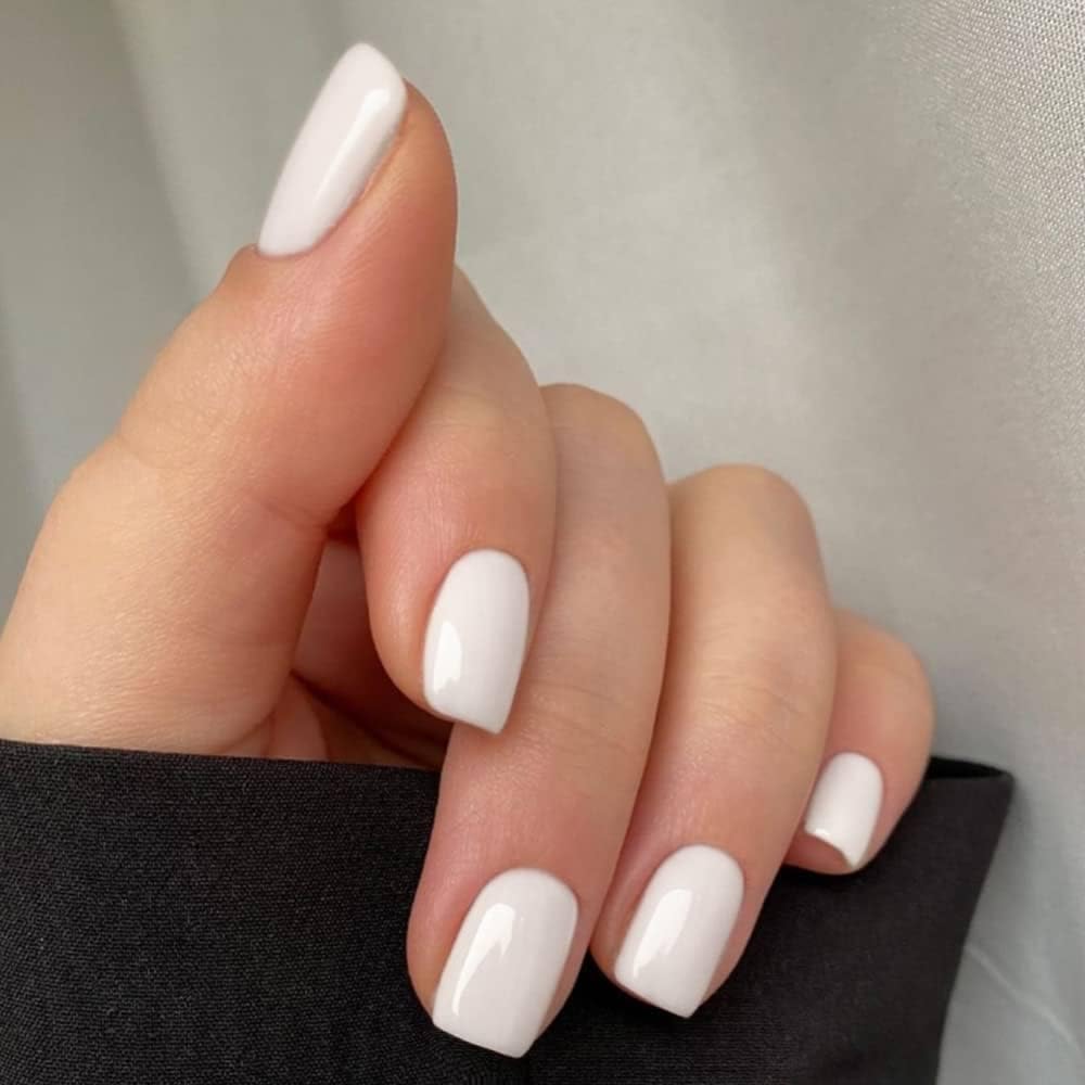 TWIREY Stick On Nails | 24 Reusable Artificial Fake Nail Set| Lightweight & Long Lasting| Easy To Use| Quick Fix For Festivals & Special Occasions WHITE-image-43