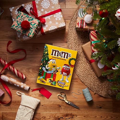 M&M'S & Friends Adventskalender mit M&M'S, Bounty, Mars, Milky Way, Snickers und Twix I 361 g Süßigkeiten zum Verschenken und für Weihnachten