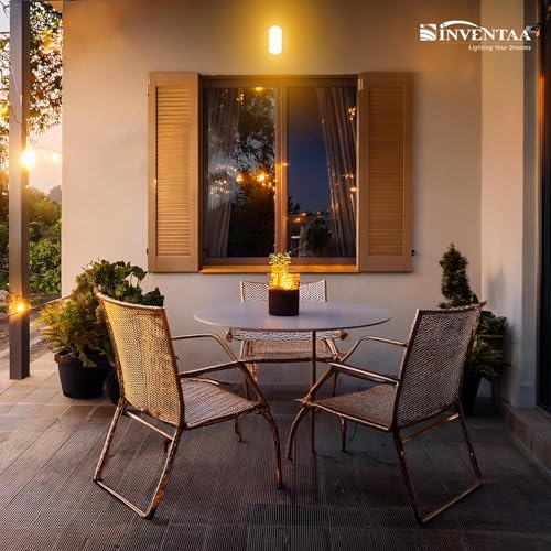 Image of INVENTAA ORA 20W Outdoor Lights Waterproof for Wall Light (2 Pack) Balcony Lights for Wall Out Door Lighting | Bulkhead Light Outdoor Wall Waterproof Light for Outdoor Wall Lamp Led (Warm White)