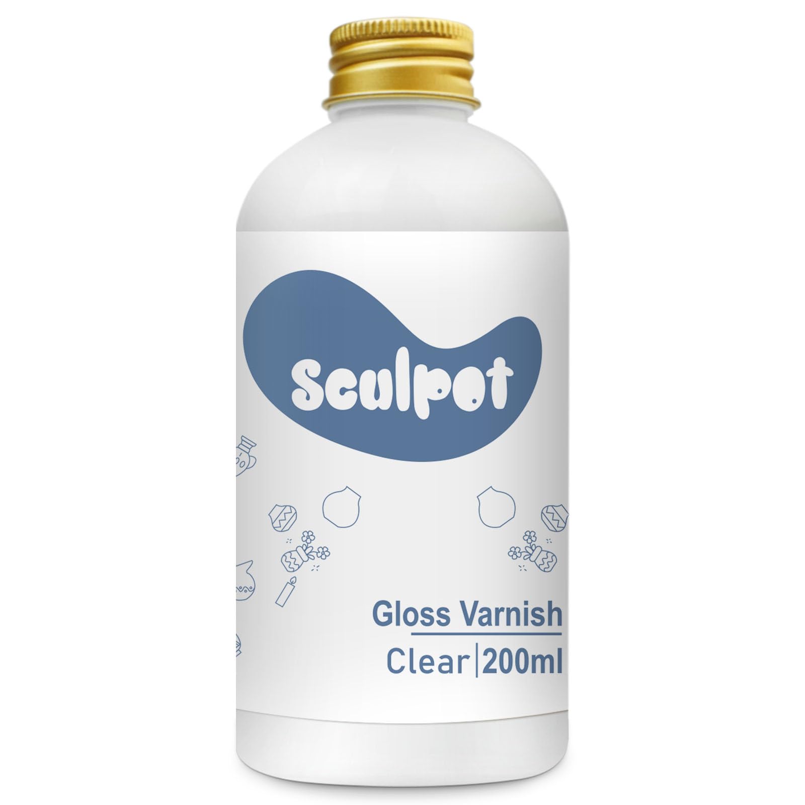200ml Air Dry Clay Glaze, Gloss Varnish for Air Drying Clay, Air Dry Clay Varnish for Pottery and Acrylic Paint, Colourless, Water Proof, Scratch Resistant (Gloss)