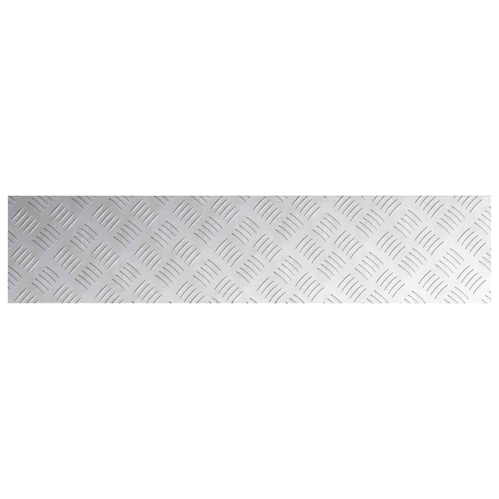 Hothingwell Stopień schodów aluminiowych 90x20 cm 4 sztuki srebrny | Antypoślizgowy wzór w kratkę, do użytku na zewnątrz, łatwa pielęgnacja, nowoczesny design