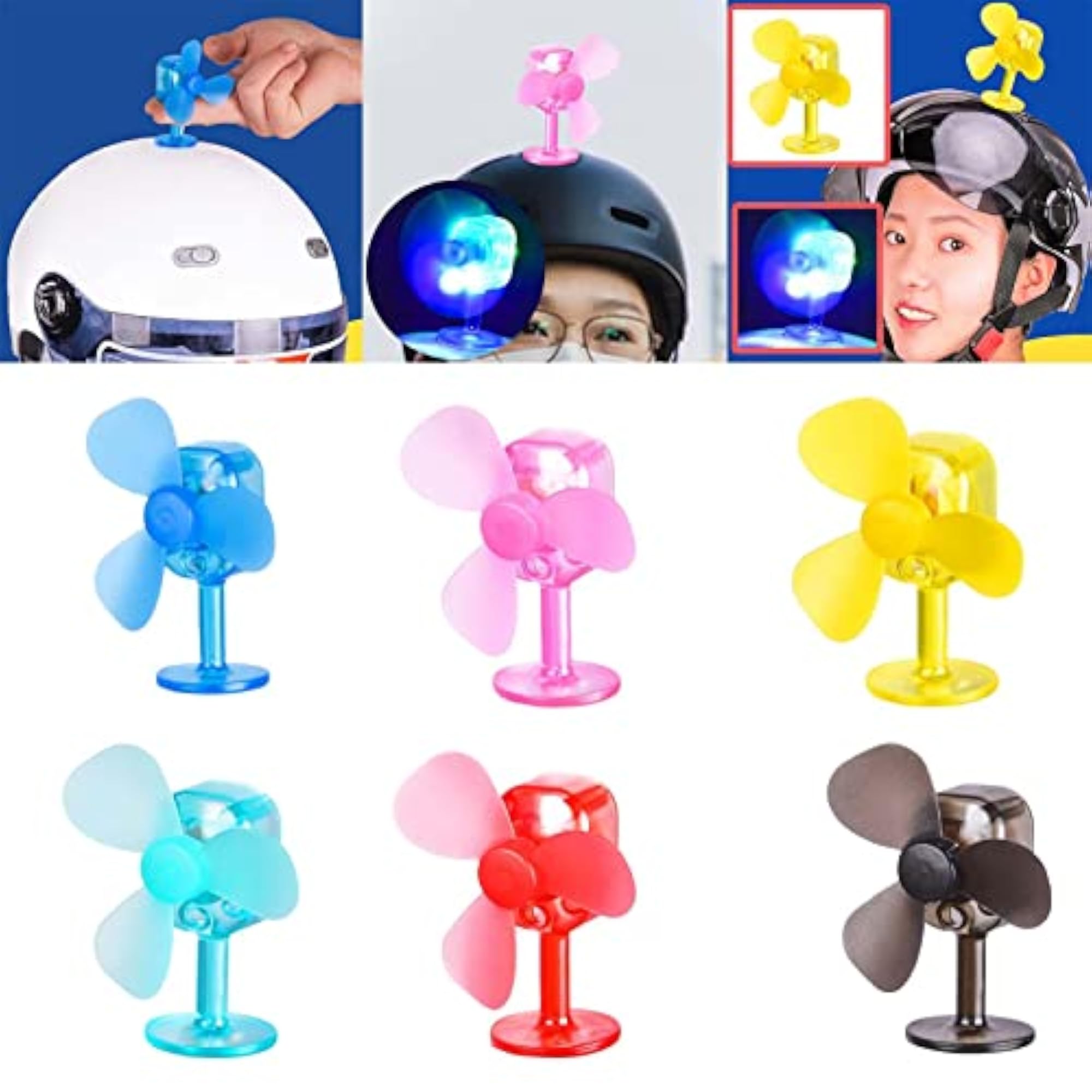 Wind Powered Luminous Small Fan for Motocross Styling
