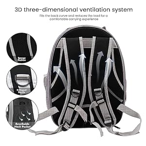   Cat-Backpack-CarrierExpandable-Bubble-Backpack-for-Carrying-Cats-and-PuppiesAirline-Approved-Pet-Travel-Carrier-Designed-for-Travel-Hiking-Walking-Outdoor-UseBlack