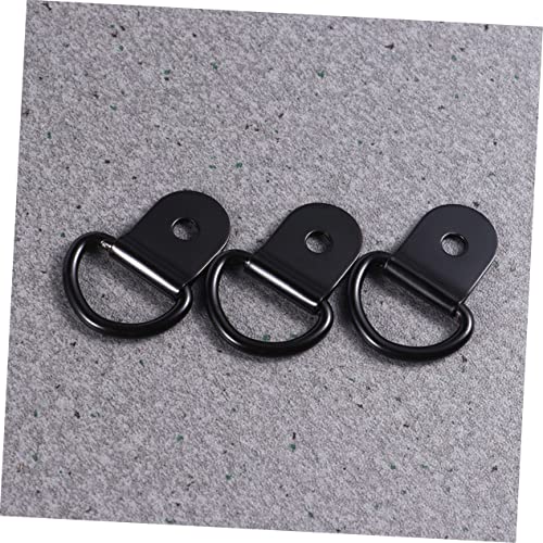 Image of 60pcs D- Buckle Photo Frame Hooks Black Hanging Hardware for Art Mirrors and Photos Sturdy Material for Wall Mounting