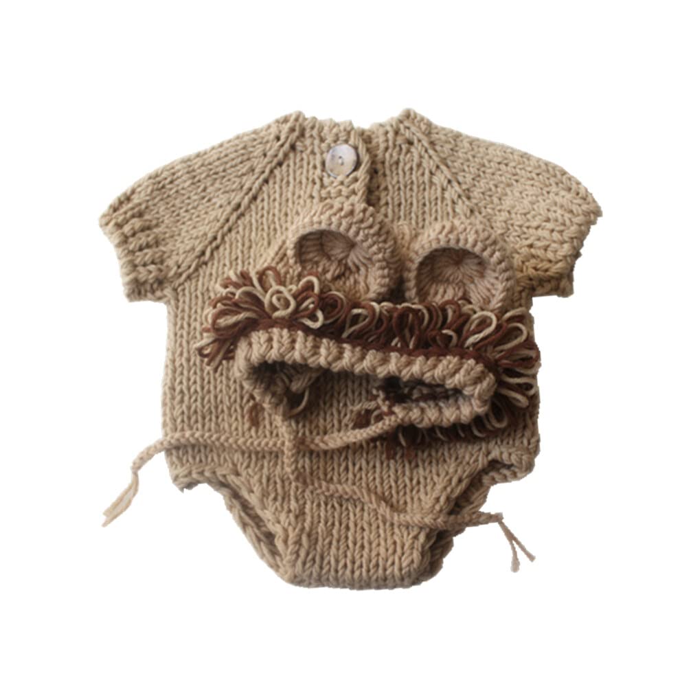 Accessoires de Photographie de bébé Nouveau-né Mignonne Conception de Photo de Lion prenant des Tenues Costumes Unisexe tricotés