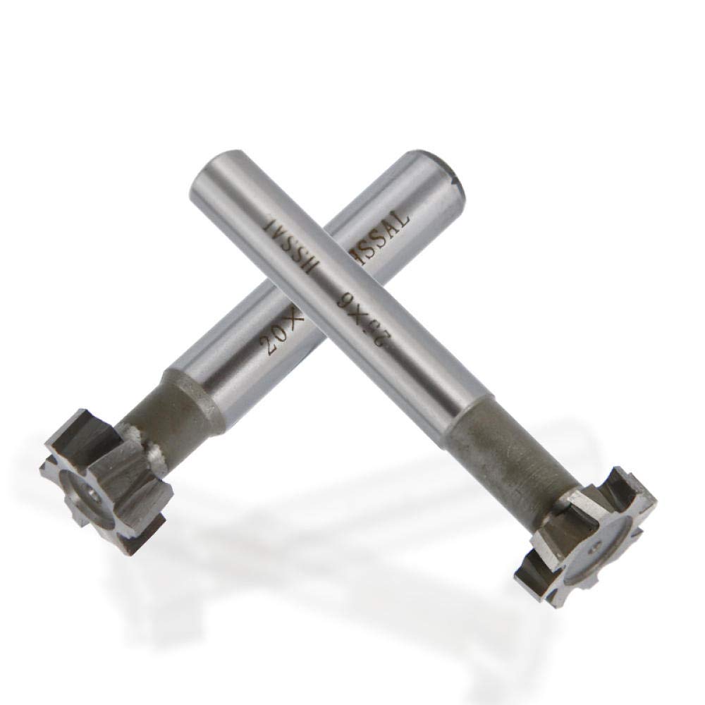 Fraise à rainure en T 10 12 14 16 20 25 30 32mm fraise en acier à grande vitesse pour outil de fraises en métal de dureté-16x8x10x65
