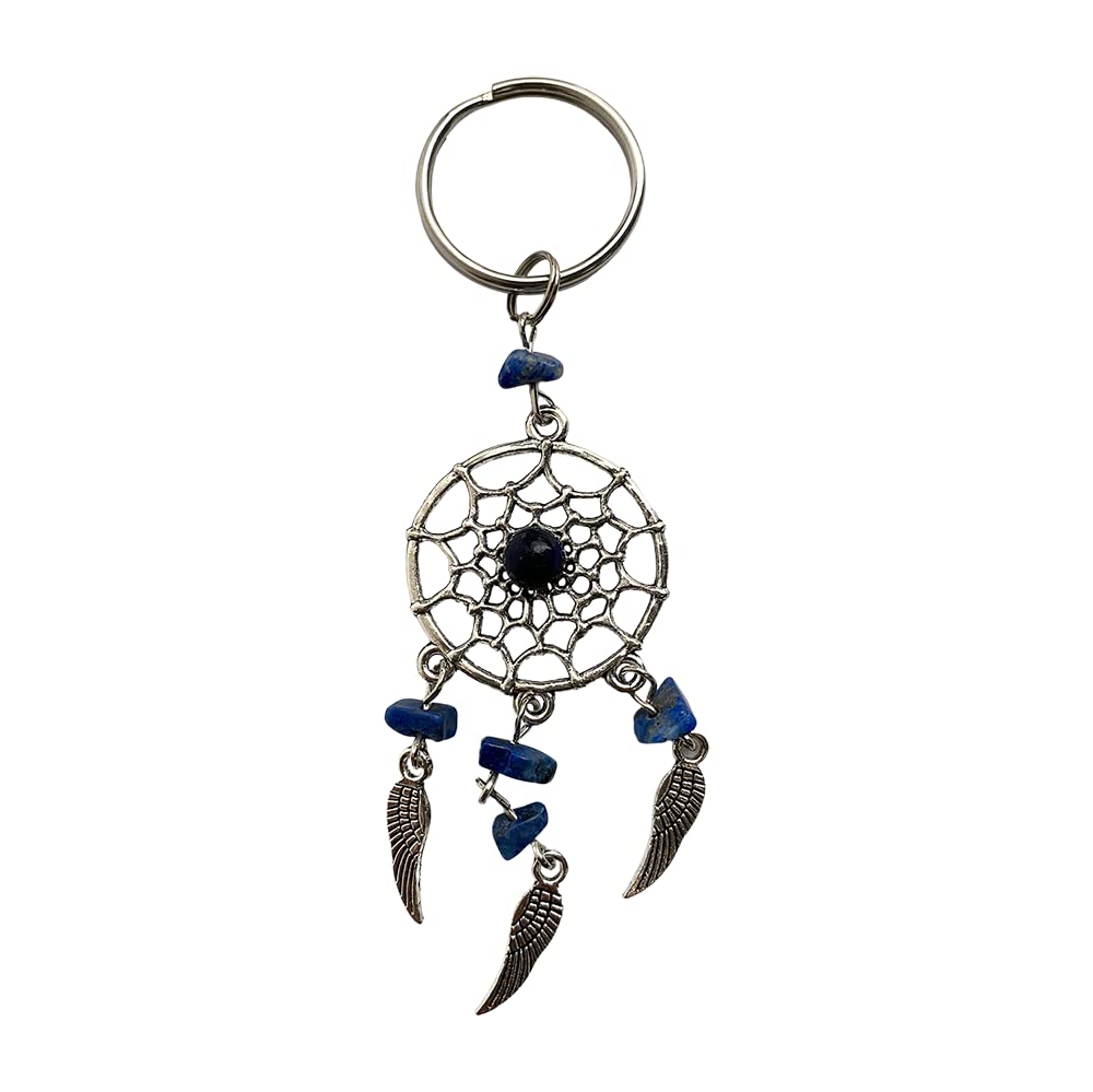 VIE Dream Catcher Crystal Keychain, 12x5cm, Lapis Lazuli