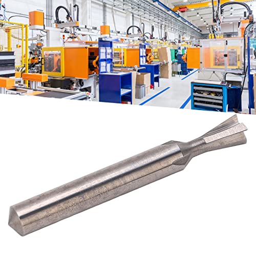 Carbide Dovetail Milling Cutter, Fast Drilling, Universal Shank, Wear Resistant, 4 Flutes, 6mm Shank, 50mm Length, 60 Degree, for Metric Woodworking (80°)