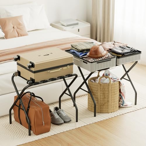 AMHANCIBLE Metal Luggage Racks Set of 2