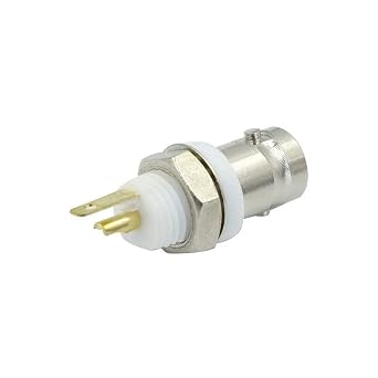 BNC Chassis Panel Mount Socket Female Jack Solder Type Connectors Adapter - (10 Pcs)