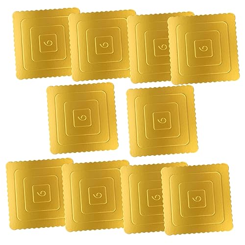 FUNNETOYU 10 Piezas Base Cuadrada para Tartas de Tablero Grueso de Cartón Alimentario para Exhibir Pasteles Fiestas y Celebraciones