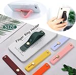 MEISO 15 Pcs Phone Finger Grip Holder, Mobile Phone Loops Bracket, 15 Colors Cell Phone Strap Slides, Flat Stander Portable, Multicolor
