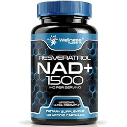 Wellness LABSRX Liposomal NAD Supplement, 1500mg - NAD Resveratrol Supplement for Women and Men, NAD+ Support Cellular Health, Energy & Anti Aging - 90 Count