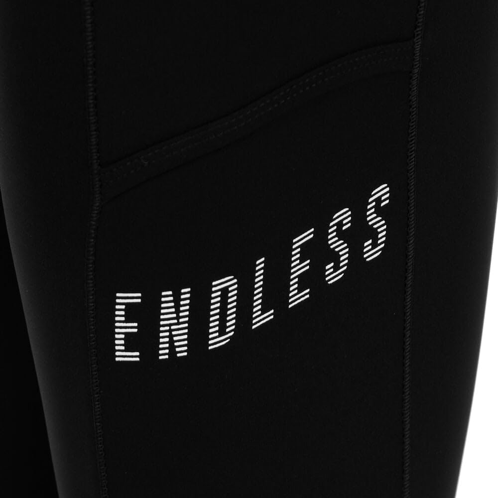 Endless Cross Pocket Tights Mujeres Malla Negro-Blanco