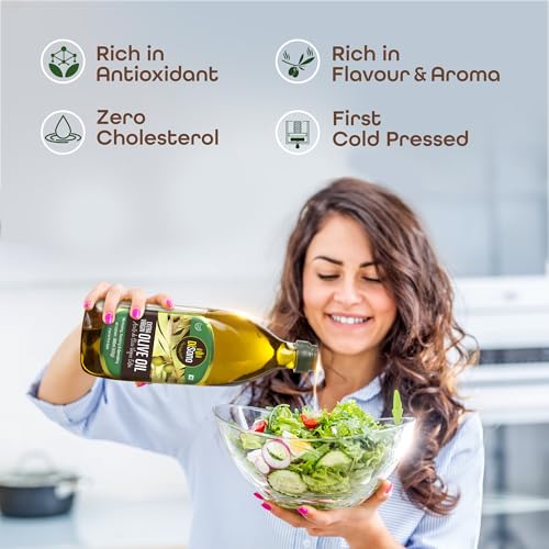 Image of DiSano Extra Virgin Olive Oil 500ml, Cold Pressed, First Extraction, Ideal for Sauteing, Grilling & Dressing (Pack of 2)