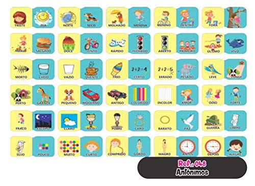 Jogo Educativo Dominó Gigante Antônimos 30 Peças- Way