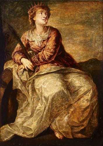 Tableau Sainte Catherine Paolo Veronese pour habiller un grand mur de salon 60x90cm