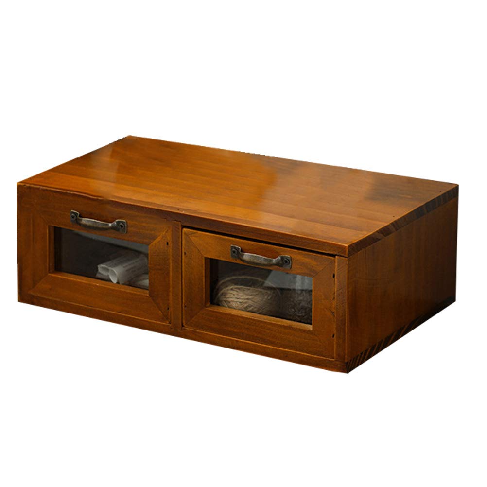 Toddmomy Scatola Portaoggetti in Legno e Ferro Cassetto per Scrivania, Rialzo per Monitor Computer e Organizer per Cancelleria, per Studenti e Appassionati di Bellezza