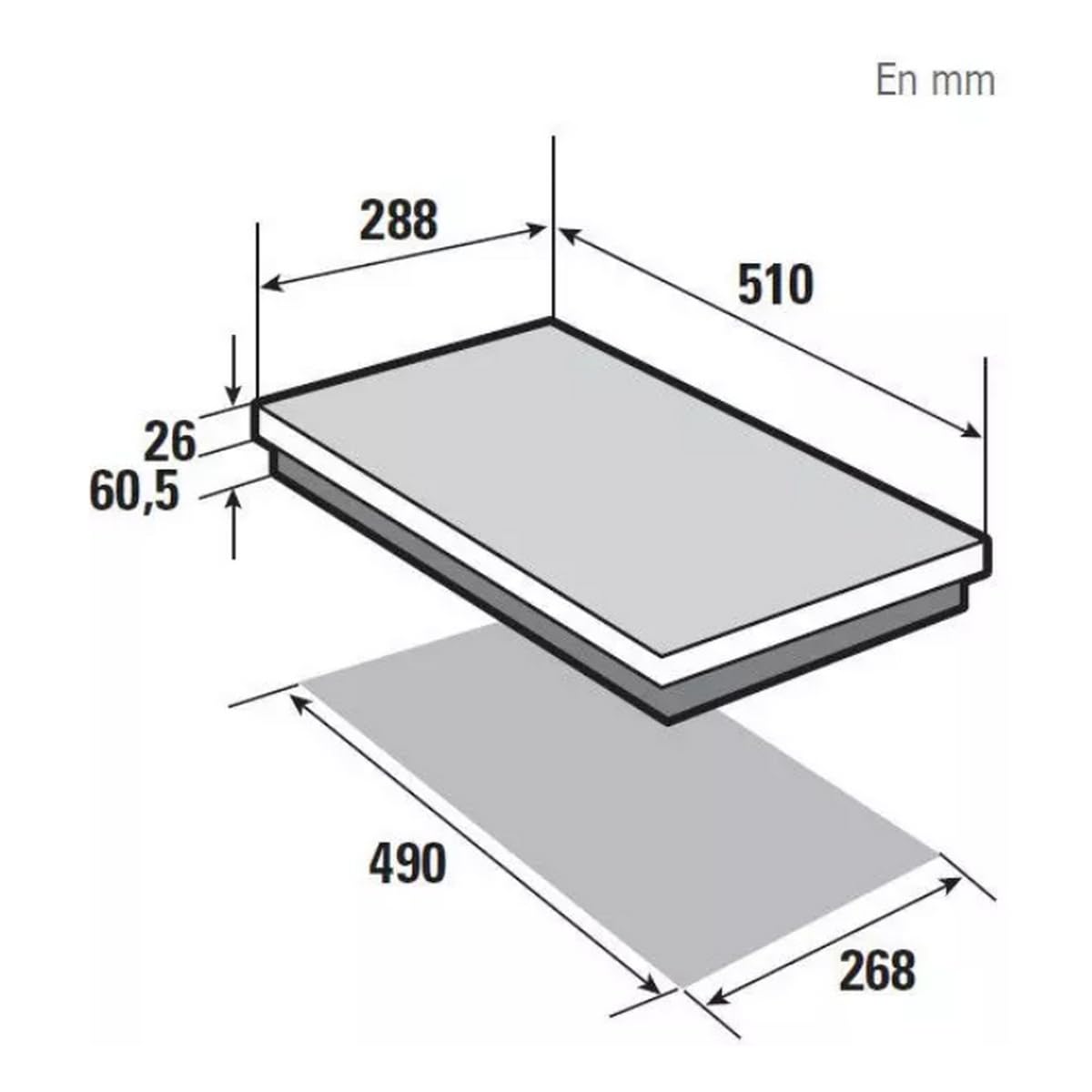 DOMINO VITRO 30CM BRANDT BPV6210B