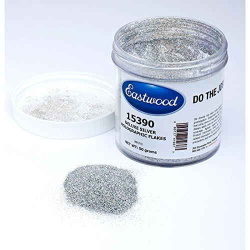 Eastwood 50 G Deluxe Silver Holographic Flakes Customize Project With Colors And Effects 50 Grams Per Gallon Touch Up Automotive Paint