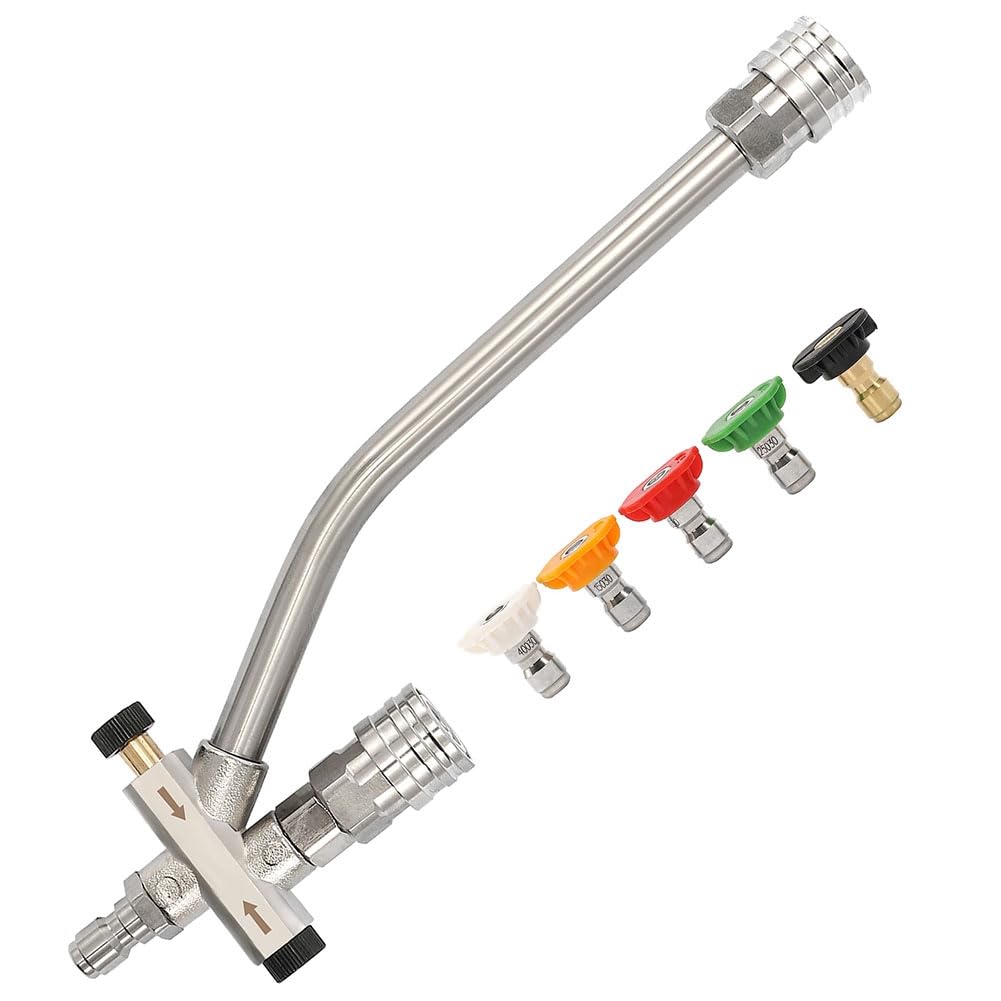 Ctrlzs Foam Cannon Dual-Connector Accessory Pressure Washer Double Tip Attachment 5 Washer Sprayer Nozzles For Soap Cannon
