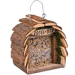 GARDIGO® Comedero para Aves de Madera | Casita par...: 🦜 CASITA PARA PÁJAROS DE EXTERIOR: el comedero para aves es ideal para el invierno y puede colgarse en el jardín o en el balcón. Esta casita atrae carboneros, petirrojos, gorriones y muchas otras aves silvestres. Perfecta para ofrecer alimento a los ...